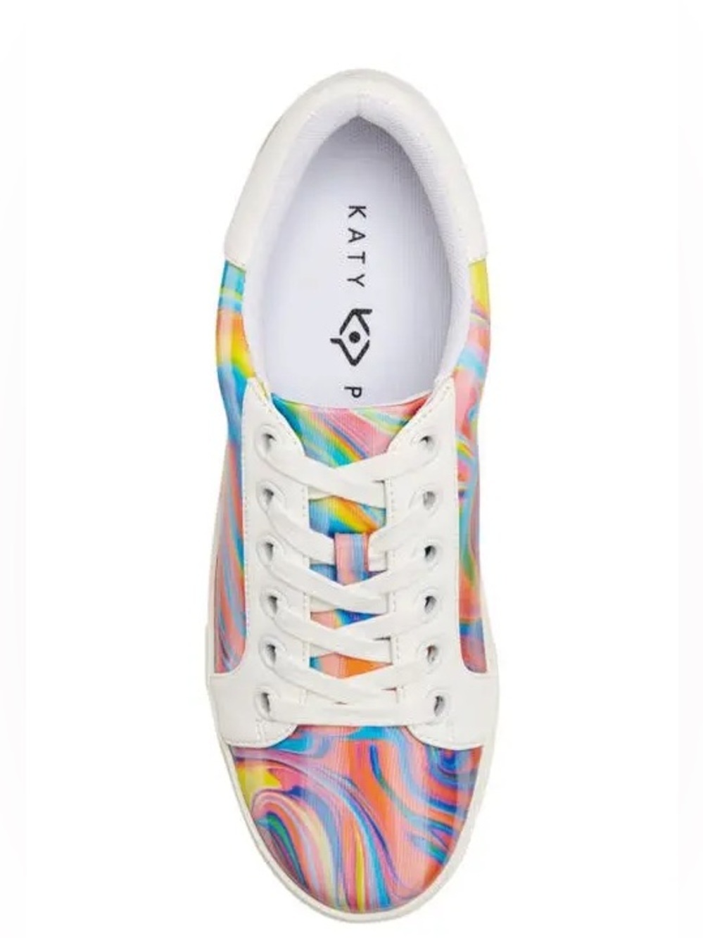 🖤🖤 Katy Berry the Rizzo Sneakers - The Holographic Lace up Rainbow Sneakers 9M - Picture 5 of 7